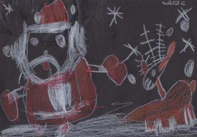 papa noel y su reno